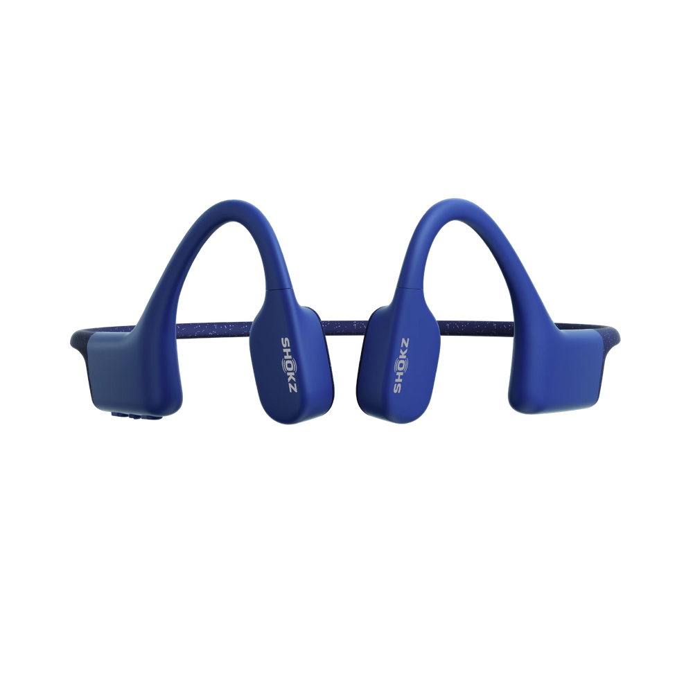 Shokz OpenSwim Blau - IP68 Schwimmen MP3 Kopfhörer, Open-Ear Bone Conduction Headset, 4 GB Speicher