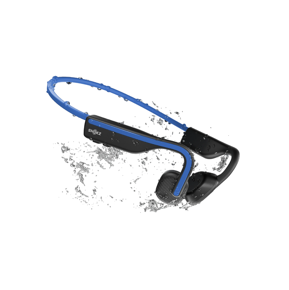 Shokz OpenMove Blau - Knochenschall Kopfhörer, Wasserdicht Staubdicht Sport Kopfhörer, Open-Ear Bone Conduction Wireless Headphones