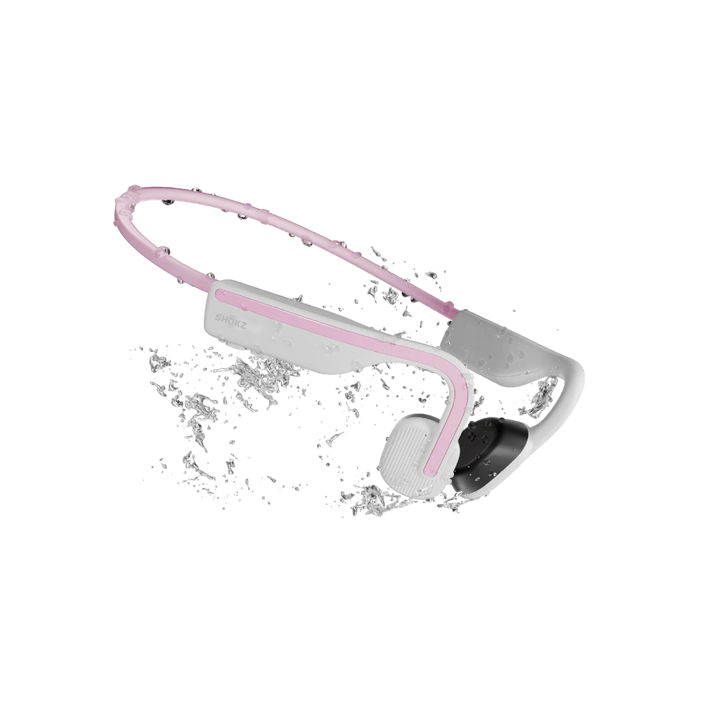 Shokz OpenMove Rosa - Knochenschall Kopfhörer, Wasserdicht Staubdicht Sport Kopfhörer, Open-Ear Bone Conduction Wireless Headphones