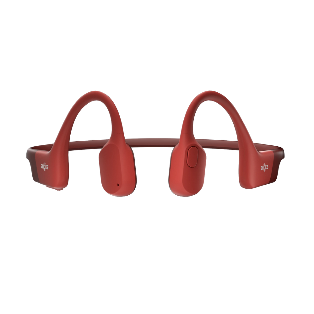 Shokz OpenRun Rot - Knochenschall Kopfhörer, Open-Ear Bone Conduction Wireless Headphones