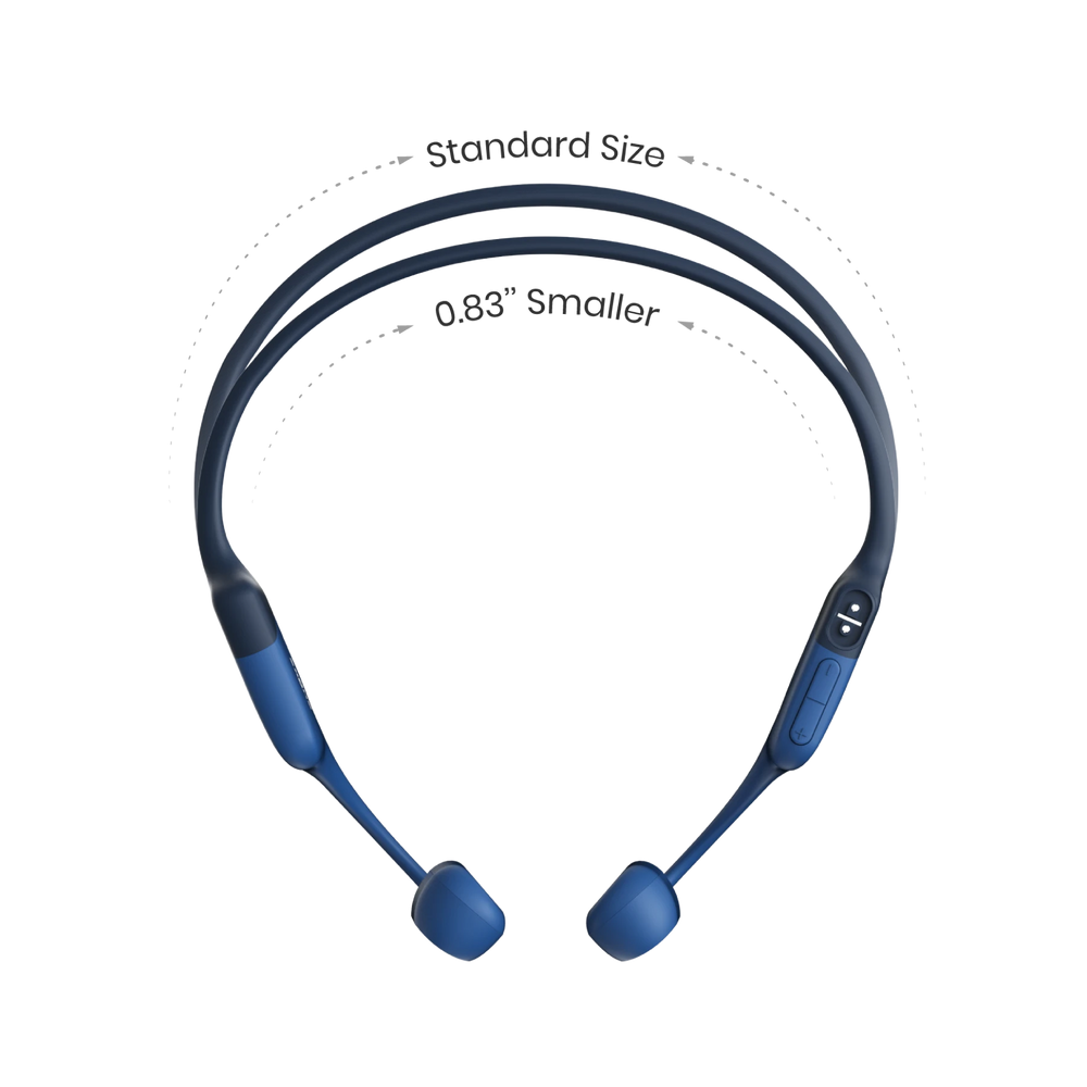 Shokz OpenRun Mini Blau - Knochenschall Kopfhörer, Open-Ear Bone Conduction Wireless Headphones